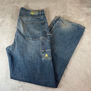 Levi's SilverTab Carpenter Jeans Men's 36x38 Blue Baggy Loose Fit Utility‎ Denim